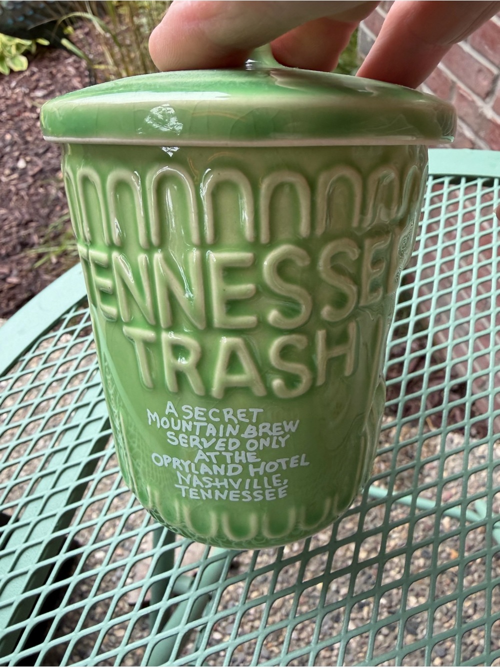 Vintage OPRYLAND Hotel Nashville TN Tennessee Trash Souvenir Drink Holder